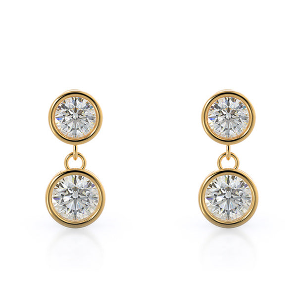 14k Yellow Gold Splash Post Earrings - Jewelry By Gail, Inc.