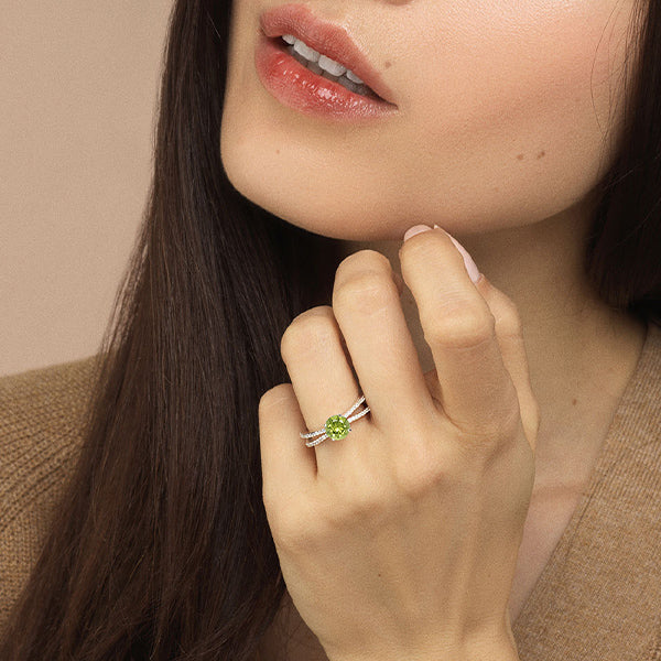 Peridot stone ring on sale price