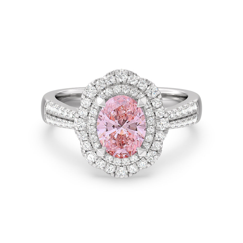 Blossom Ring, Lab-grown Pink Diamond