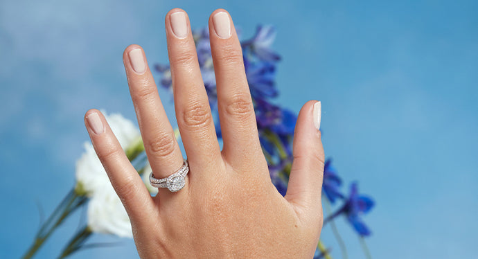 1 1/5ct Diamond Cushion Halo Engagement Ring Wedding Band Set 14k White Gold