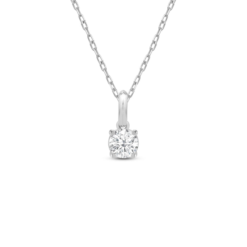 Aura round brilliant diamond pendant