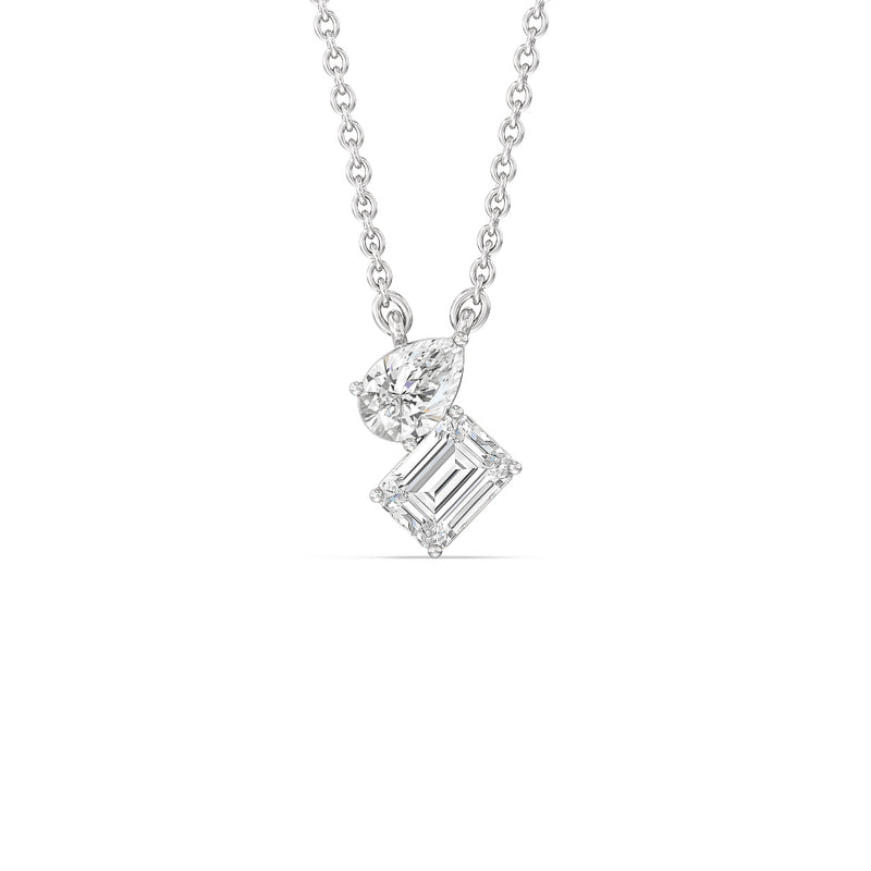 Lab Grown Diamond Infinity Necklace SRNL-01557WHT_WG, Clater Jewelers