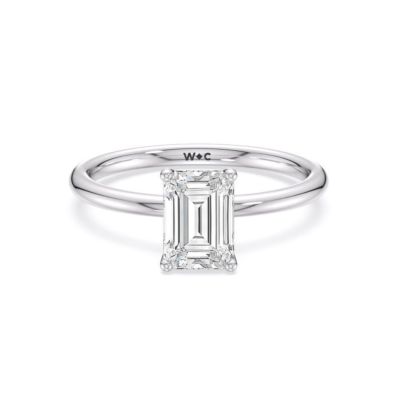 Classic Four Prong Petite Comfort Fit Solitaire Engagement Ring