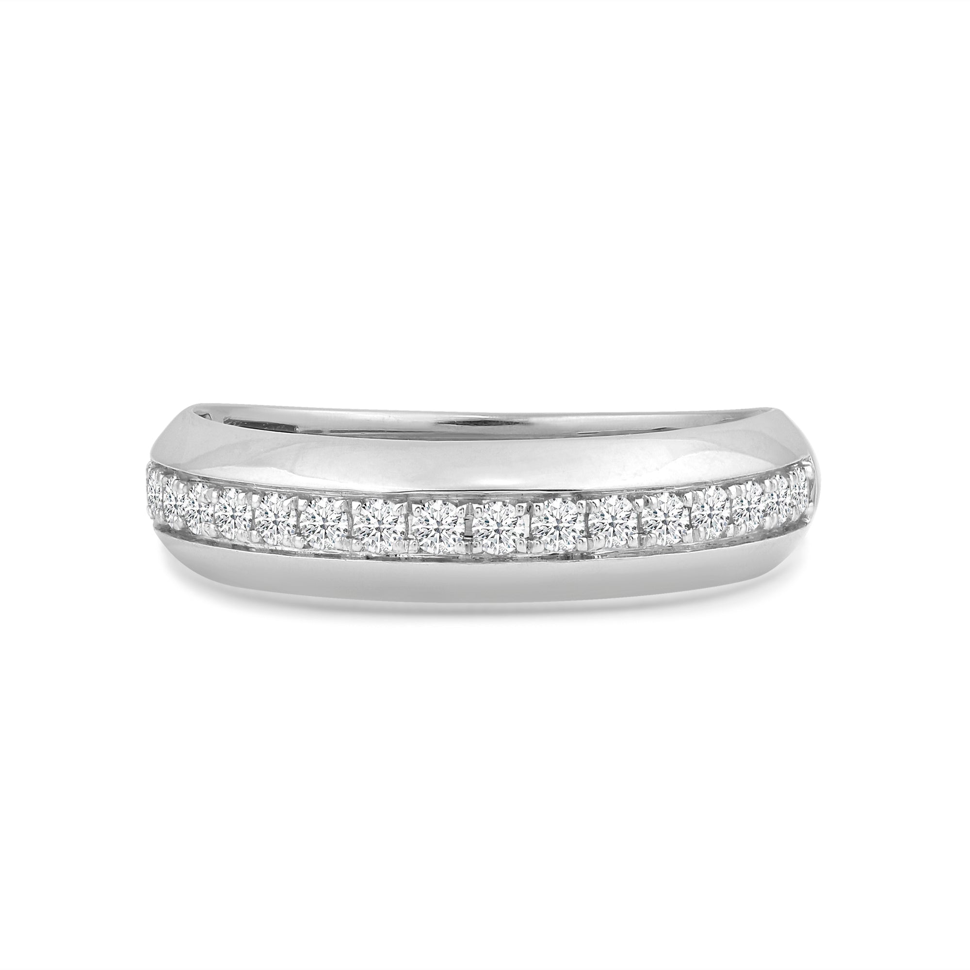 Studded Bevel Edge Diamond Ring – With Clarity