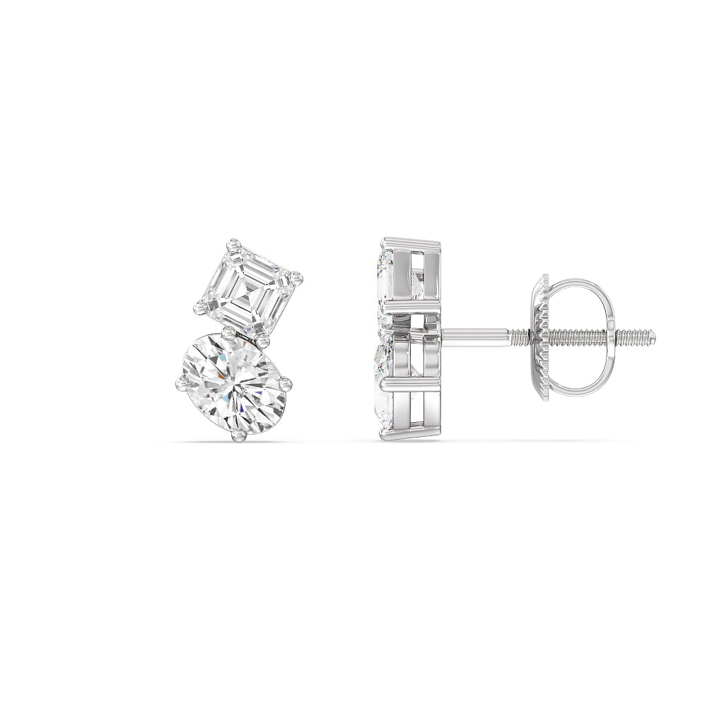 Color Merchants 14k White Gold Screw-Back Type Replacement Earring