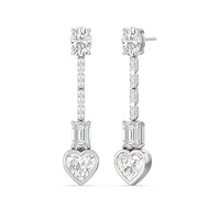 Heart Shape Dangler Earrings