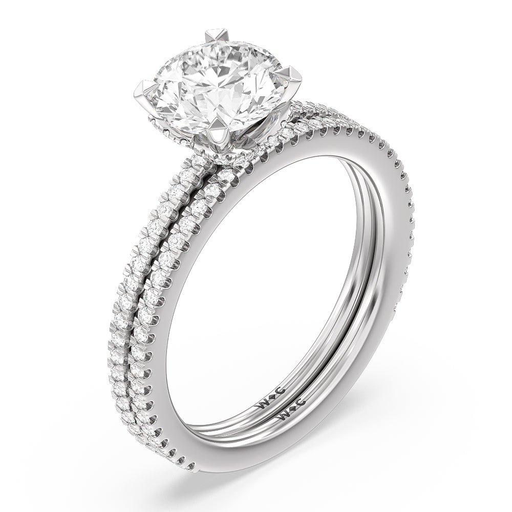 Ara Fine Hidden Halo Engagement Ring – With Clarity