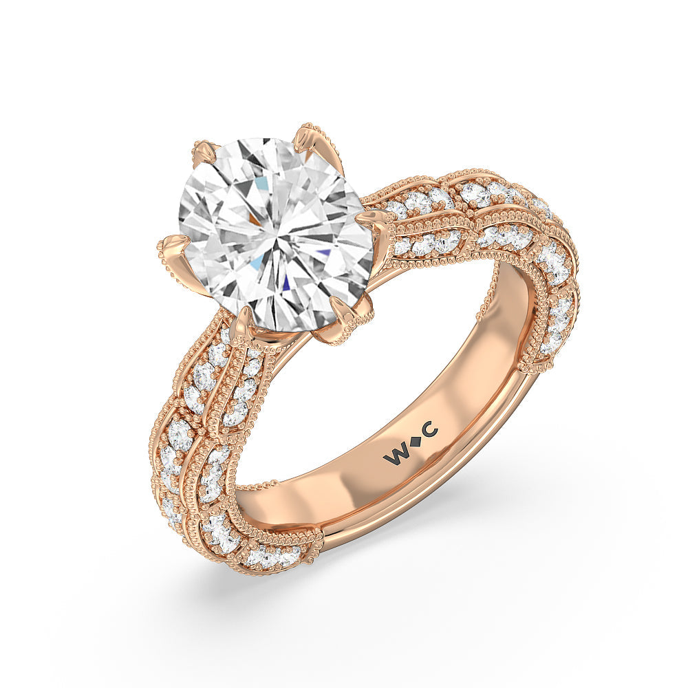 The Central Park 4 CTTW Round Cut Lab Grown Diamond Engagement Ring in ...