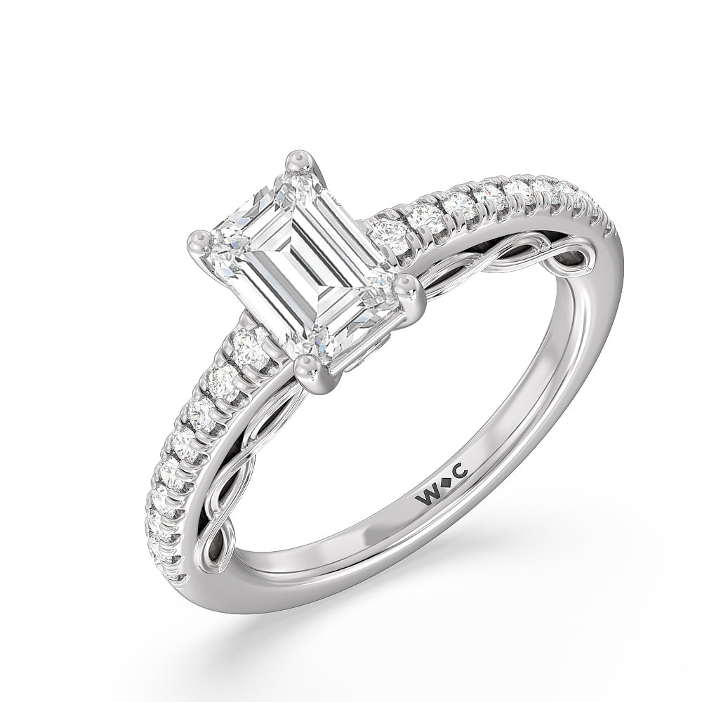 Galleria Braided Peekaboo Engagement Ring – With Clarity