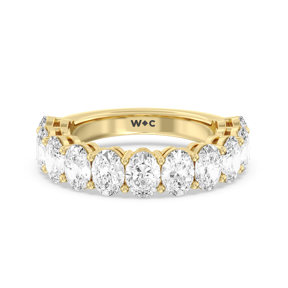 Modified Oval Anniversary Ring – With Clarity