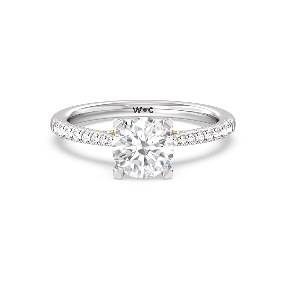 2.21 carat Round Diamond Platinum Solitaire Engagement Ring