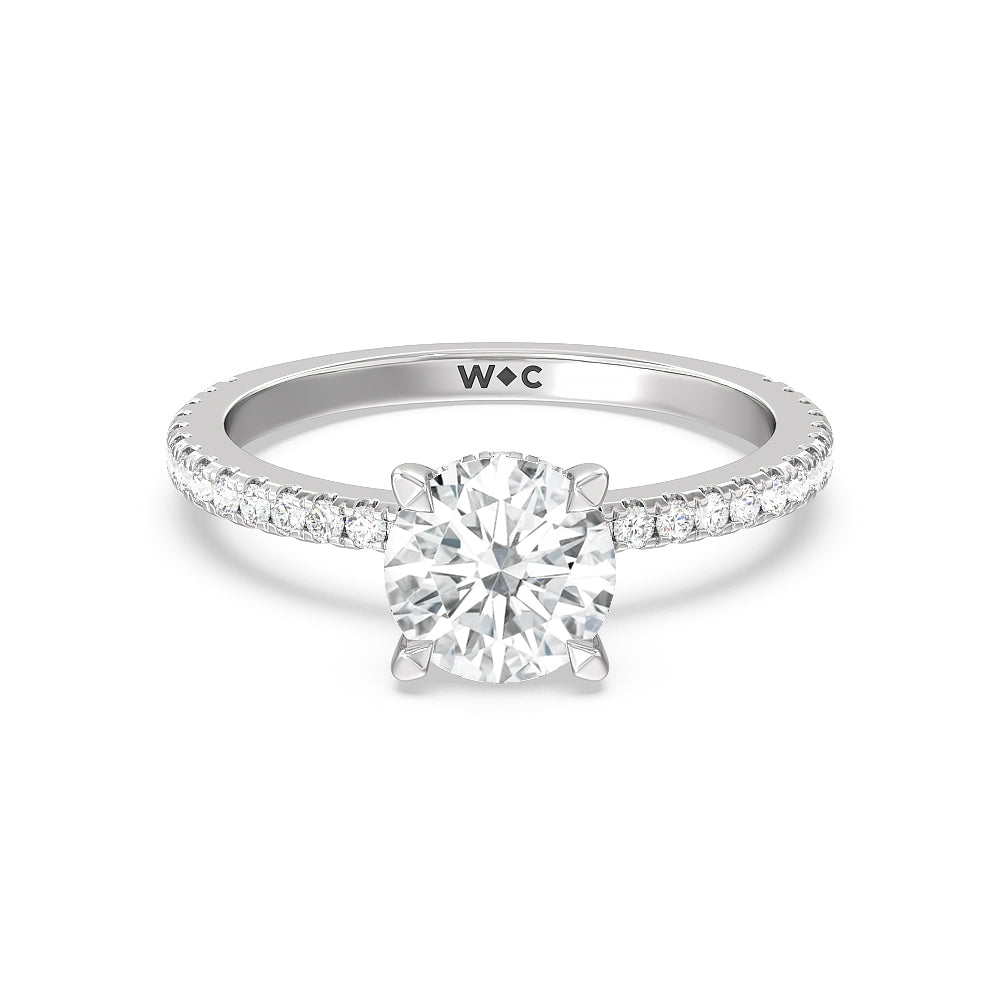 Classic Hidden Halo Engagement Ring – With Clarity