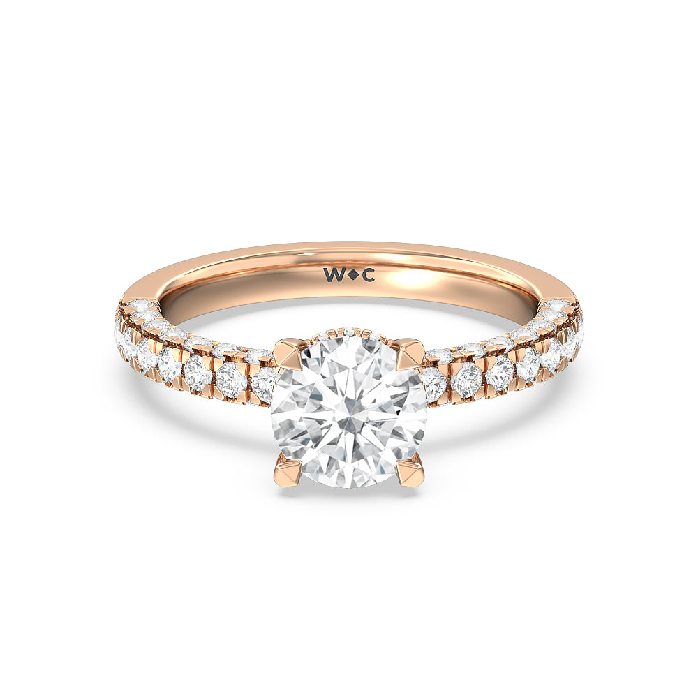 Aura round brilliant diamond ring