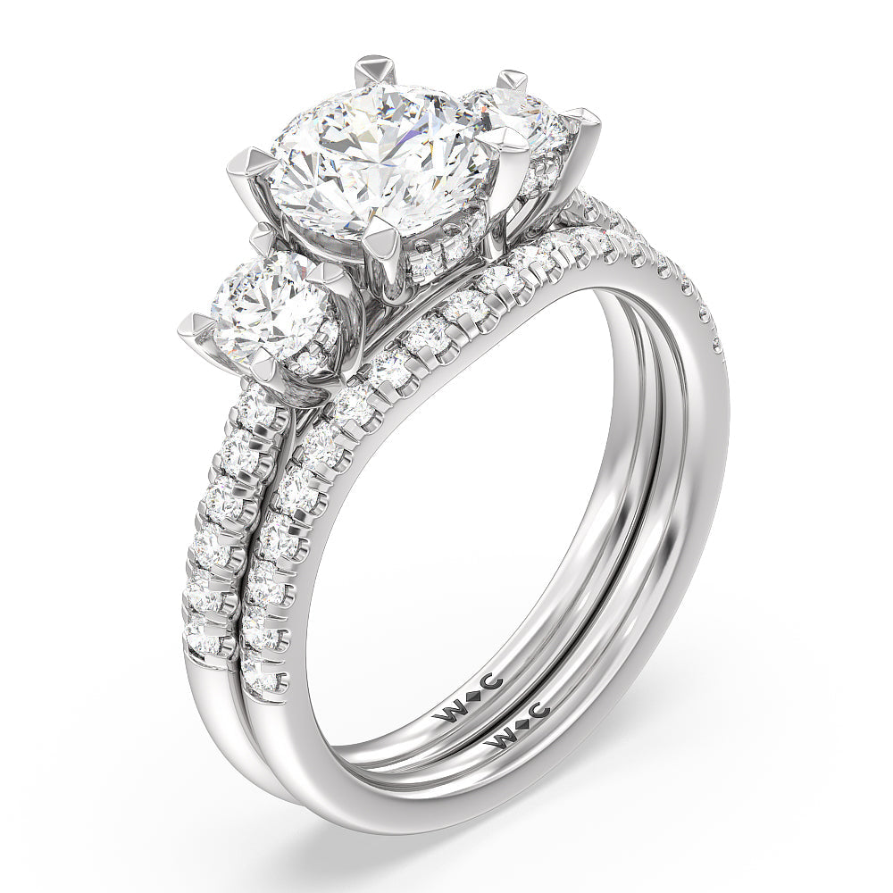 Taylor Oval Three Stone Ring | 3 Stone Moissanite Ring