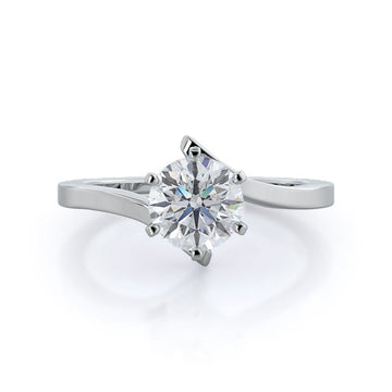 Flourish Solitaire Diamond Engagement Ring