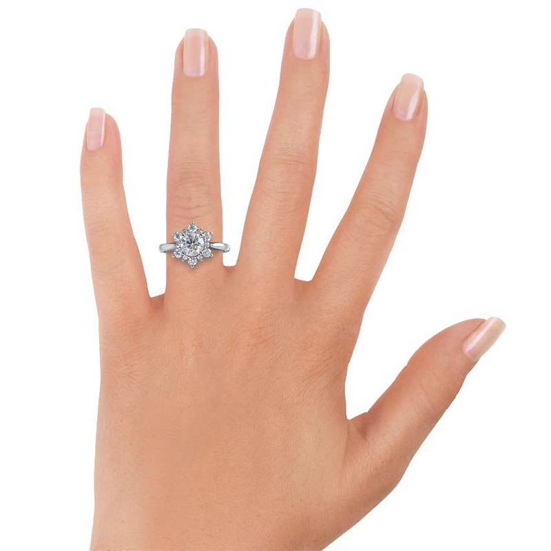 5 Angles Pave Small Star Ring Style 2 Size US 9 3D model 3D