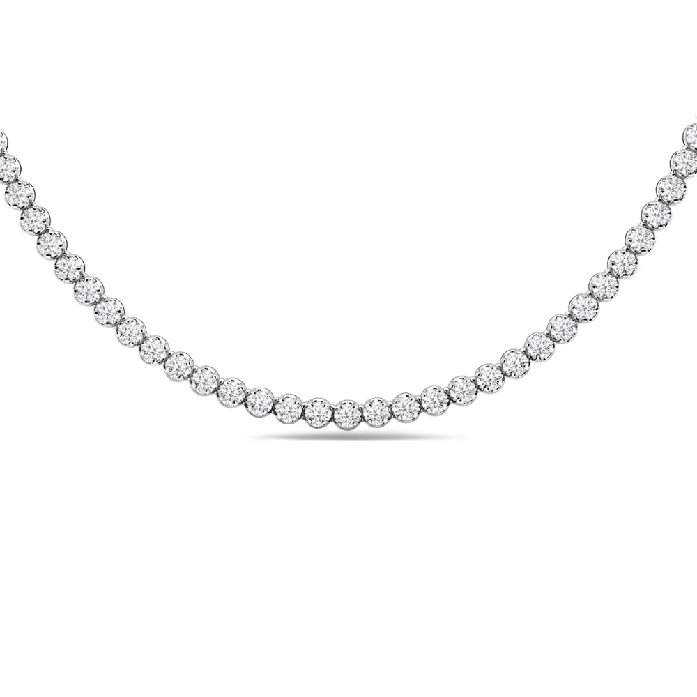 Buy 14K 5.3CT Diamond Full Eternity Tennis Necklace / Diamond Necklace /  Diamond Tennis Necklace / Tennis Necklace / White Gold Online in India -  Etsy