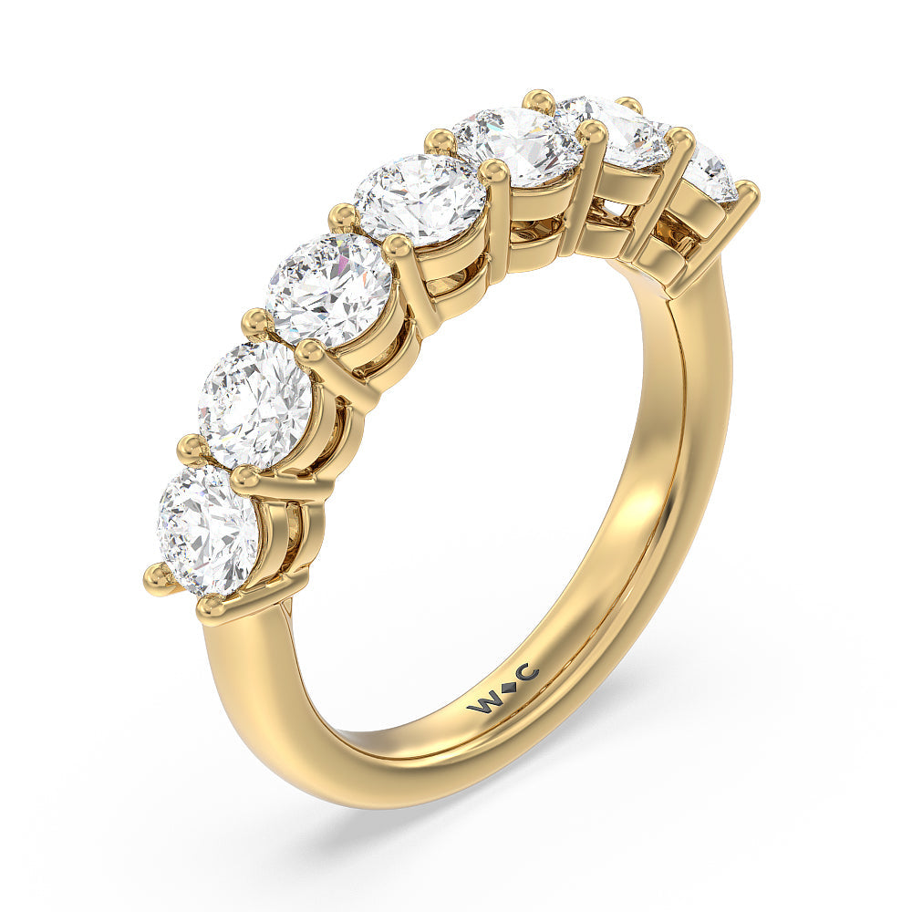 7 Diamond Engagement Ring in 14 Karat White Gold - Custom Jewelry Portfolio